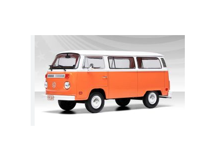 VOLKSWAGEN T2 BUS ORANGE/BLANC IXO 1/24°